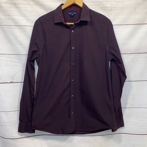 Men's maroon GAP slim fit button up dress shirt Medium